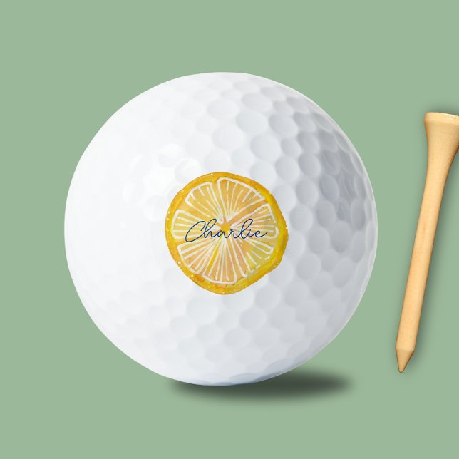 Balles De Golf Fruit Citré (Lemon slice personalized golf ball)
