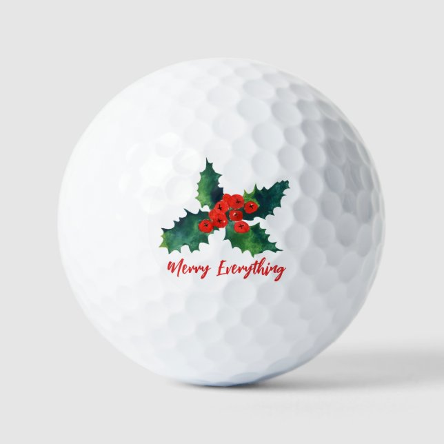 Balles De Golf Fruits Holly Joyeux Tout Vacances (Recto)