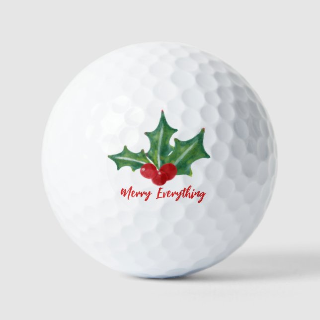 Balles De Golf Fruits Holly Joyeux Tout Vacances (Recto)