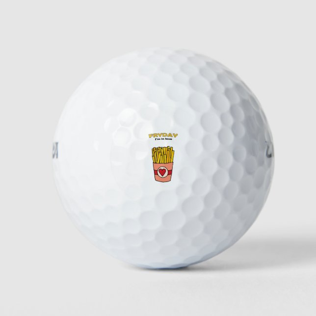 Balles De Golf Fry Day Je suis amoureux (Devant)