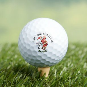 Balles De Golf Fun Père Noël Golf Tee - shirts de la saison Nom