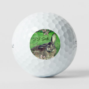 Balles De Golf Fun personnalisé 3 pack Hare Rabbit Animal