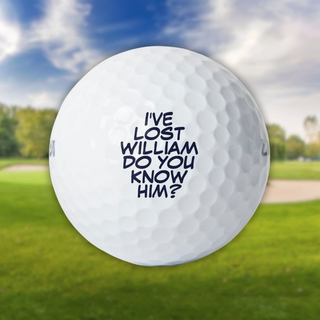Balles De Golf Funky Personnalisé Marine Bleu Lost Golf Balls (Funny Personalized Navy Blue Lost Golf Balls)