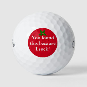 Balles De Golf Funky Red Christmas I Suck