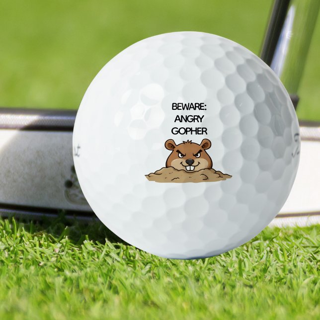 Balles De Golf Funny Angry Gopher (Créateur téléchargé)