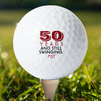 Balles De Golf Funny Golf Balls 50e fête d'anniversaire Monogramm