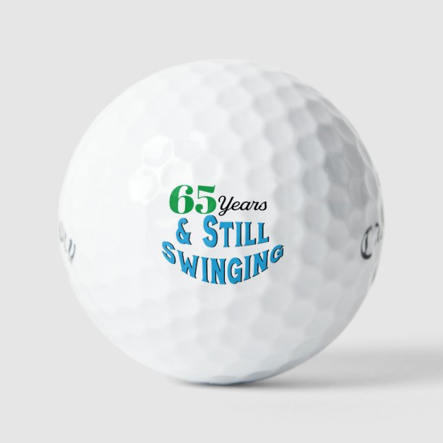 Balles De Golf Funny Golf Balls 65e anniversaire (Recto)
