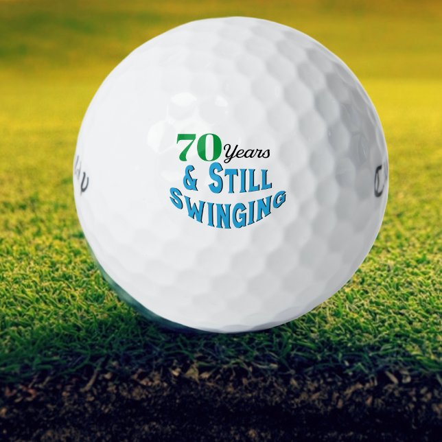 Balles De Golf Funny Golf Balls 70e anniversaire (Celebrate a golfer's 70th birthday in style with Funny Golf Balls 70th Birthday edition. )