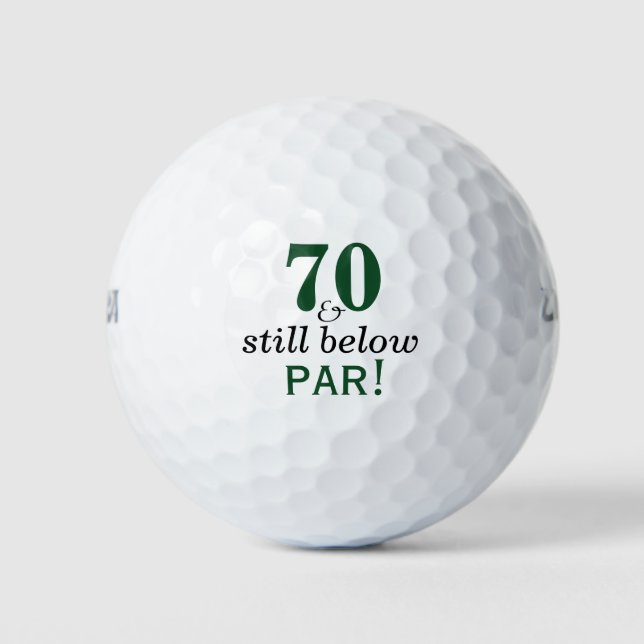 Balles De Golf Funny Golf Balls 70e fête d'anniversaire Monogramm (Devant)