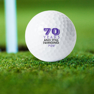 Balles De Golf Funny Golf Balls 70e fête d'anniversaire Monogramm