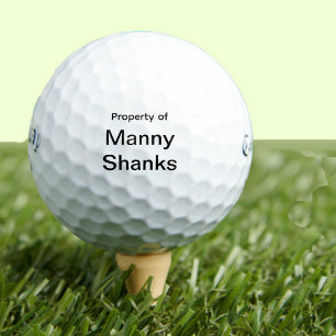Balles De Golf Funny Golf Cadeau Blague Nom Manny Shanks