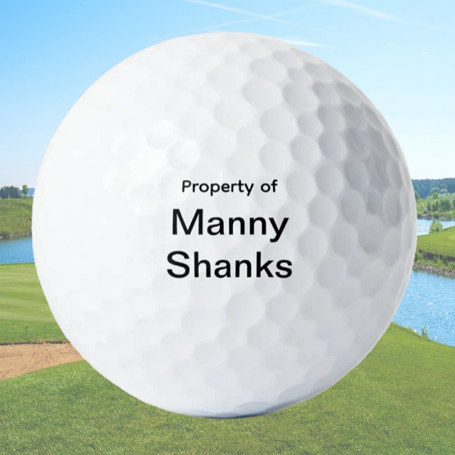 Balles De Golf Funny Golf Cadeau Blague Nom Manny Shanks (Créateur téléchargé)