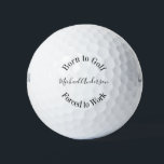 Balles De Golf Funny Golf Dit Noir Blanc Simple Minimaliste<br><div class="desc">Cette balle de golf personnalisée déclare au monde ce que vous connaissez déjà : vous êtes "Né au Golf" mais vous êtes "Forcé au travail". Ajoutez votre nom pour faire de ces boules de golf votre propre nom. Ce design simple dans le style minimaliste plaira aux golfeurs les plus exigeants....</div>