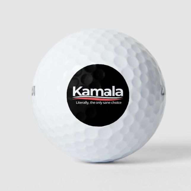 Balles De Golf Funny kamala 2024, Literally the Only Sane Choice, (Devant)