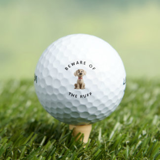 Balles De Golf Funny Labrador "Beware of the Ruff" Golf Balls