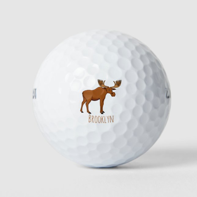 Balles De Golf Funny moose (Devant)