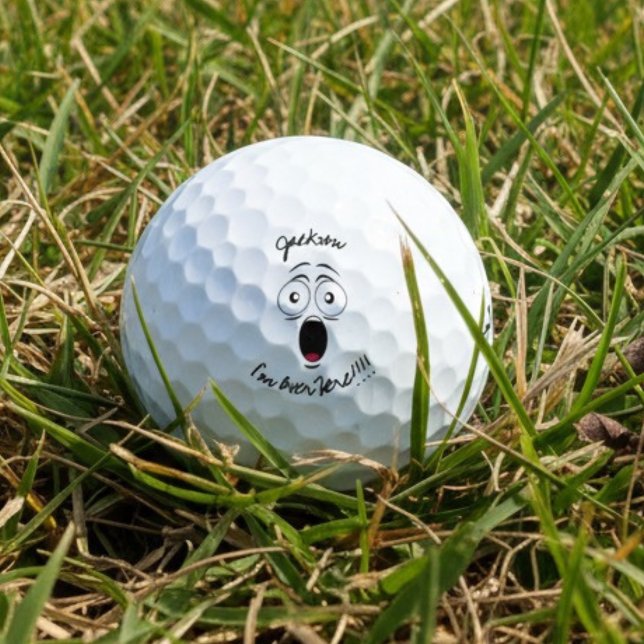 Balles De Golf Funny Named Lost "I'm over here" shouting graphic  (Créateur téléchargé)
