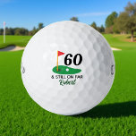 Balles De Golf Funny Personnalisé 60e cadeau d'anniversaire pour<br><div class="desc">Célébrez 60 ans de style avec ce design personnalisé de balle de golf! Comprend le texte jouable '60 & Still on Par' qui peut être personnalisé avec le nom ou n'importe quel texte. Parfait pour les golfeurs qui fêtent cet anniversaire marquant - que ce soit pour des cadeaux de retraite,...</div>