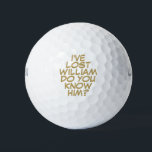 Balles De Golf Funny Personnalisé Gold Lost Golf Balls<br><div class="desc">Ne mélangez plus jamais vos couilles ! Personnalisez le nom pour créer des balles de golf uniques conçues pour mettre un fouet,  bang,  zap dans le jeu de n'importe qui. Conçu par Thisisnotme©</div>