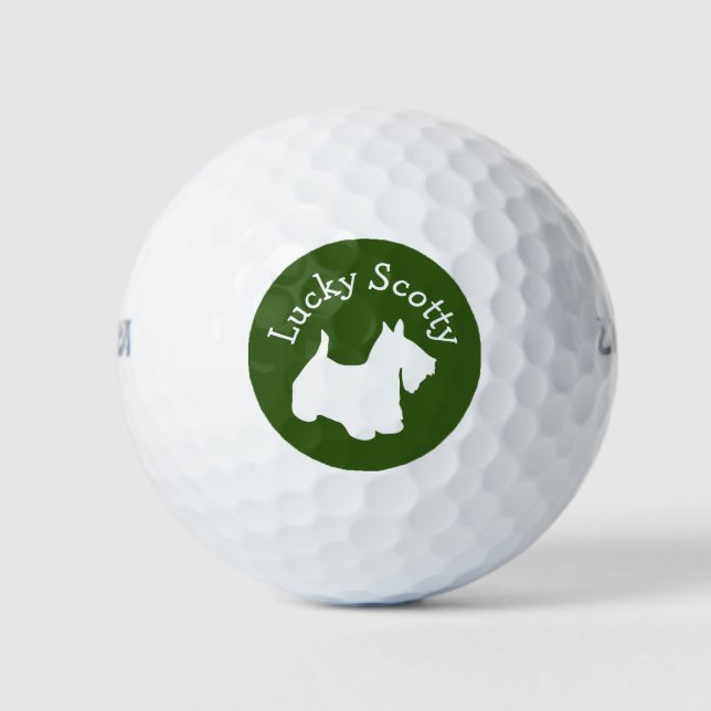 Balles De Golf Funny Scottie Terrier Scotty Chien (Devant)