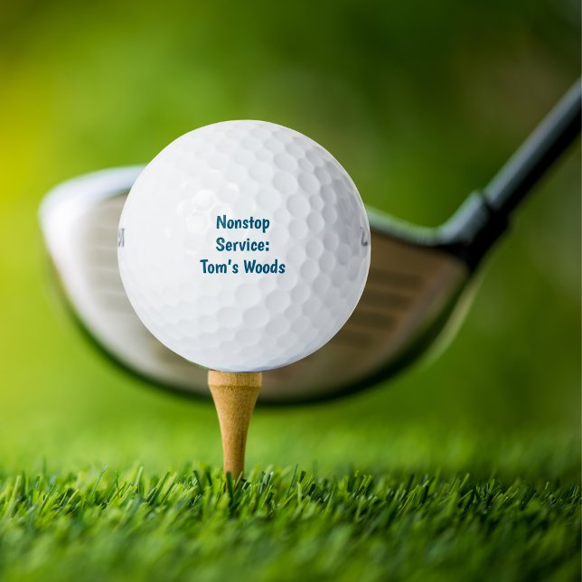 Balles De Golf Funny "Service sans arrêt : les bois de Tom"Simple (Créateur téléchargé)