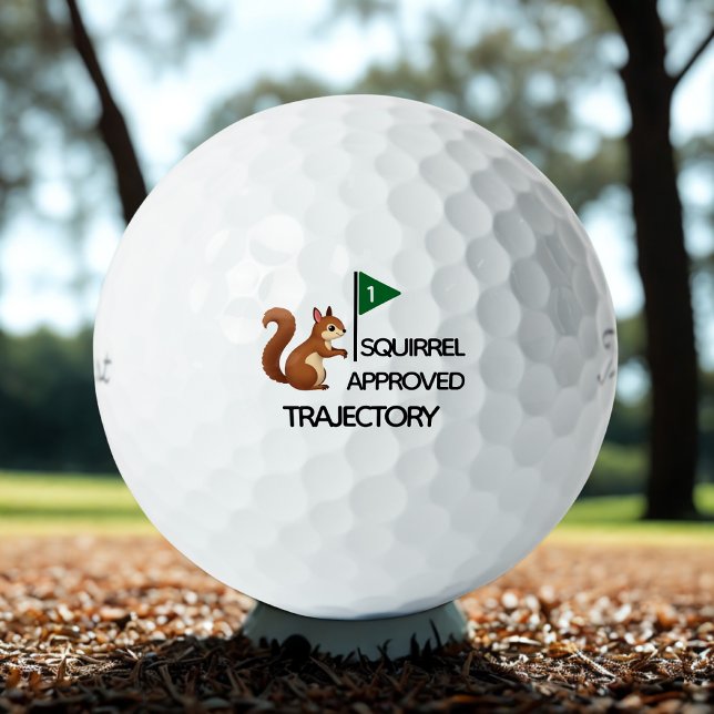 Balles De Golf Funny Squirrel approuvé par Titleist 3-pack (Créateur téléchargé)
