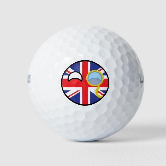 Balles De Golf Funny Trending Geeky Royaume-Uni Countryball (Devant)