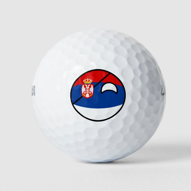 Balles De Golf Funny Trending Geeky Serbie Countryball (Devant)