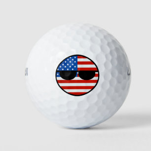 Balles De Golf Funny Trending Geeky USA Countryball