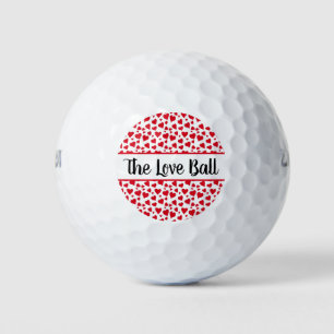 Balles De Golf Funny Valentines Day Red Hearts Love