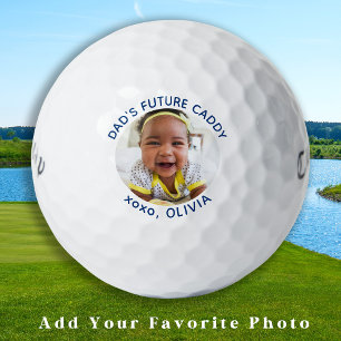 Balles De Golf Futur Caddy de papa Personnaliser Photo Golfeur mo