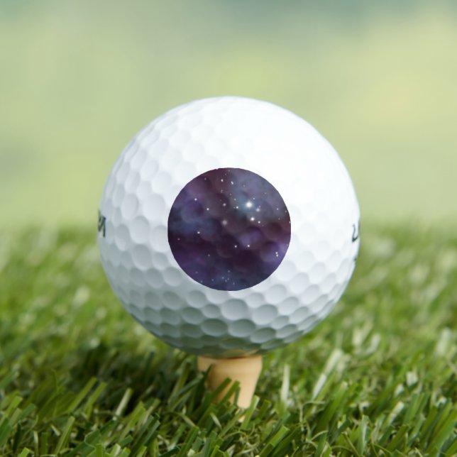 Balles De Golf Galaxie mystique de Violet Dusty (T-shirt Insitu)