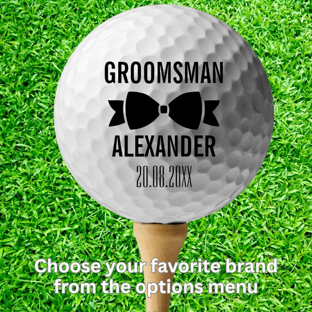 Balles De Golf Garde d'honneur personnalisé (Personalized Groomsman Golf Balls)