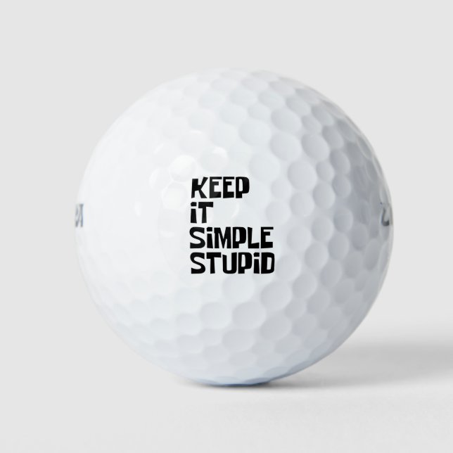 Balles De Golf Gardez-Le Simple Et Stupide (Devant)