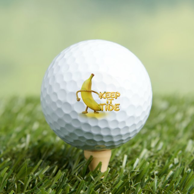 Balles De Golf Gardez-le Tide – Typographie drôle de banane Minim (T-shirt Insitu)