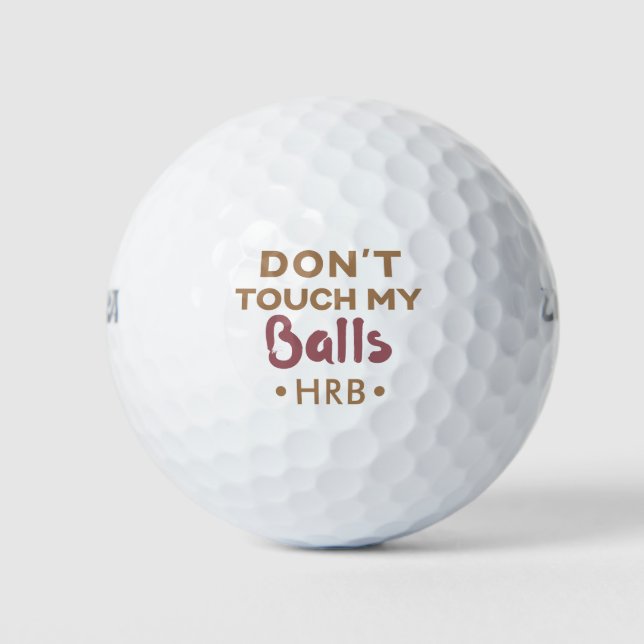Balles De Golf Gars drôles Humour Monogramme Objet de nouveauté N (Devant)