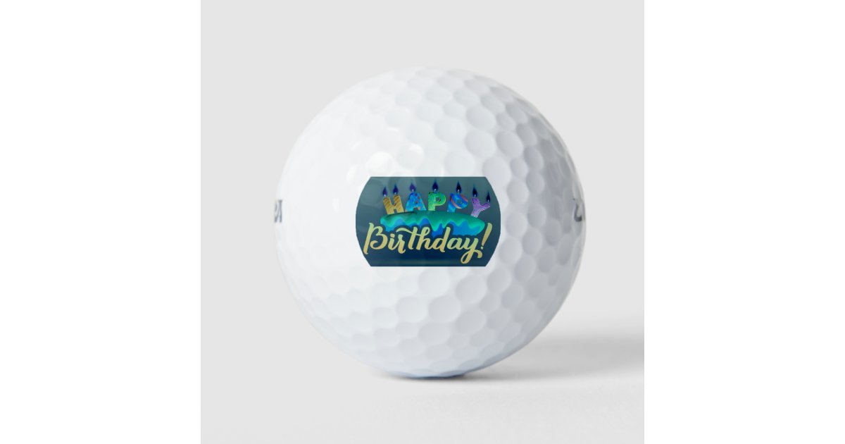 Balles De Golf Gateau De Joyeux Anniversaire De Et Bougies De Zazzle Fr Balles De Golf Gateau De Joyeux Anniversaire De Et Bougies De Zazzle Fr