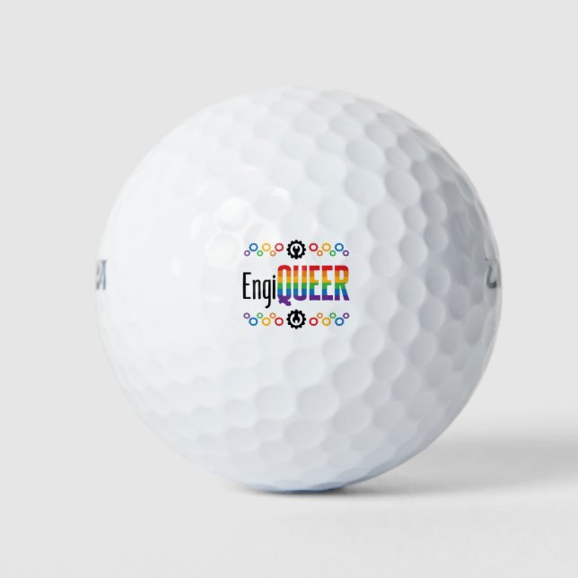 Balles De Golf Gay Engineer Engineering Engiqueer Pride Month (Devant)