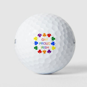Balles De Golf Gay Fier Irlandais LGBT Rainbow Shamrocks