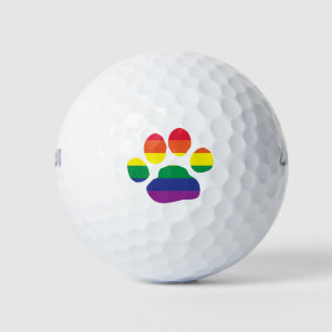 Balles De Golf Gay-Pride-Paw-Print