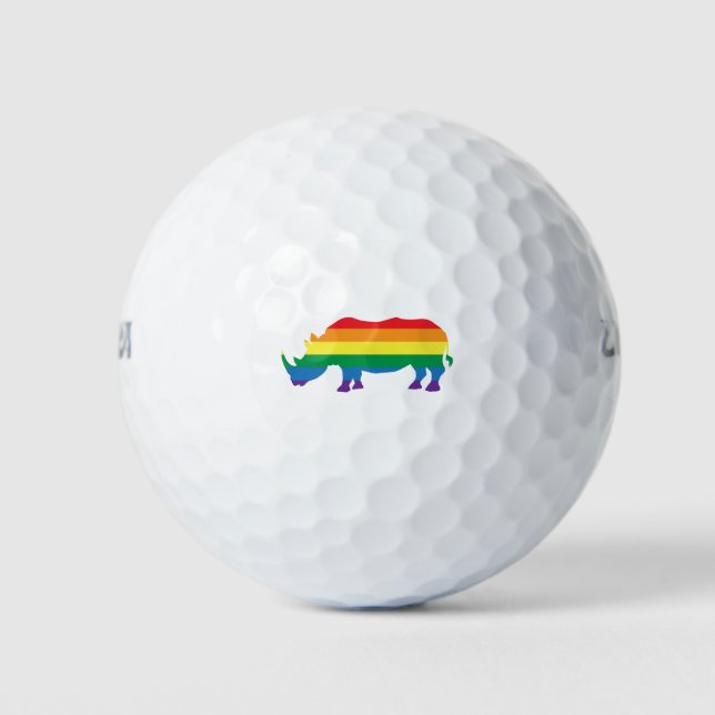 Balles De Golf Gay-Pride-Rhino (Devant)