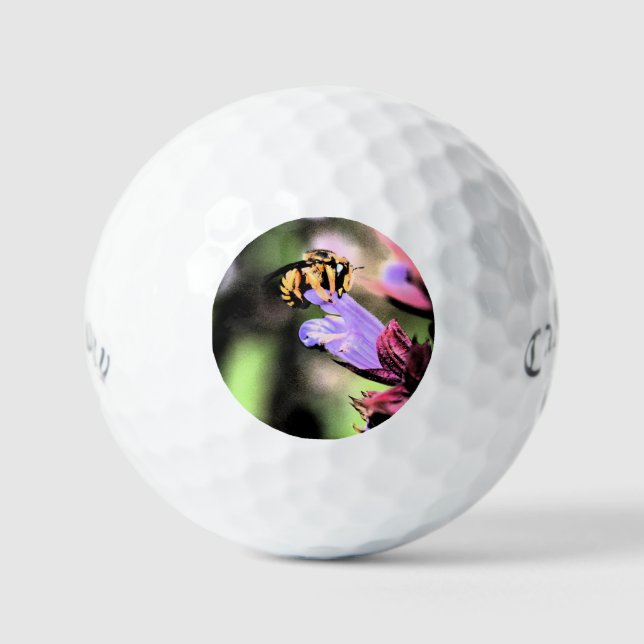 Balles De Golf Gbm css abeille et fleur (Recto)