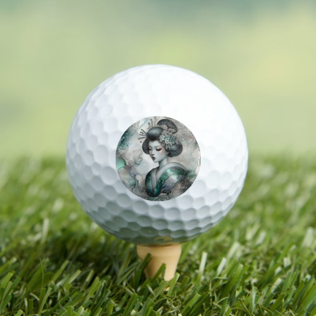 Balles De Golf Geisha en Vert Série #2 (T-shirt Insitu)