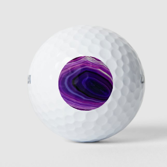 Balles De Golf Géode violette à torsion tombante (Devant)