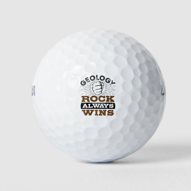 Balles De Golf Géologie Rock gagne toujours (Devant)