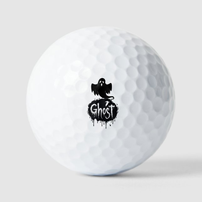 Balles De Golf Ghost – Texte Art Horreur Sombre qui Dégouline (Recto)