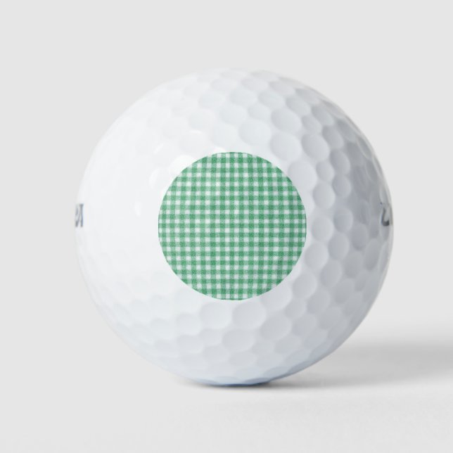 Balles De Golf Gingham vert menthe  (Devant)