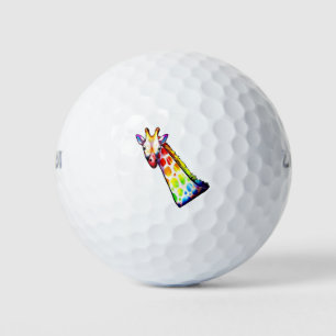 Balles De Golf Giraffe colorée