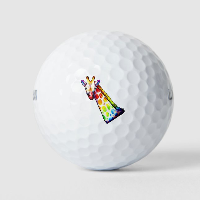 Balles De Golf Giraffe colorée (Devant)