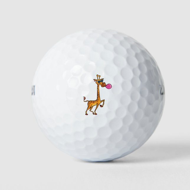 Balles De Golf Giraffe soufflant bulle gomme Bubblegum (Devant)